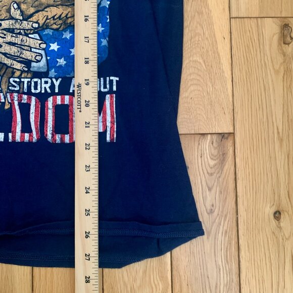 Vintage Y2K Uncle Sam Tee FOTL Freedom Eagle USA Men’s Medium Black America Flag - Picture 5 of 5